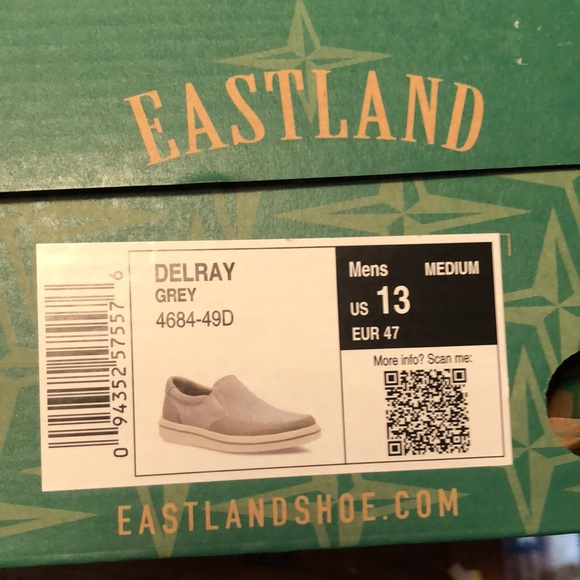 Eastland DELRAY Slip in men’s shoes Gray size 13 - Picture 4 of 4